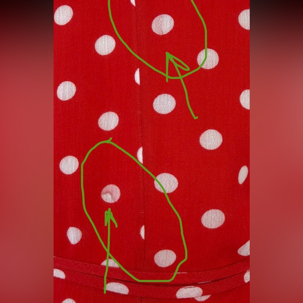 Divided H&M Red Asymmetrical Polka Dot Wrap Dress - Picture 16 of 16